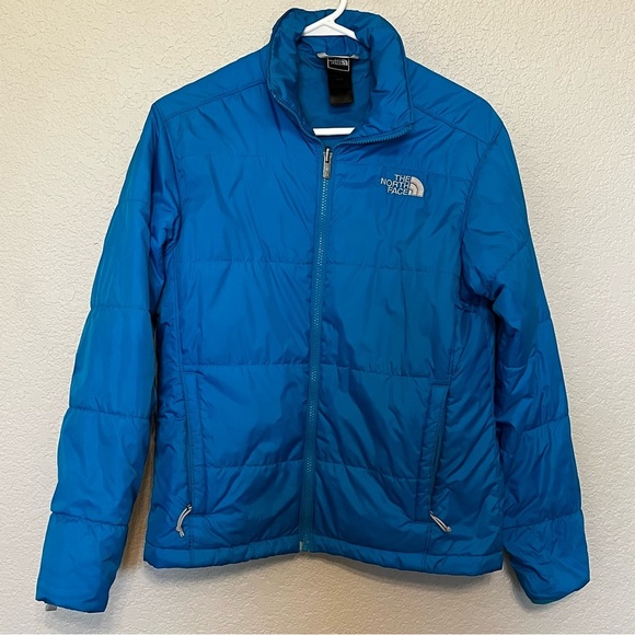 The North Face Blue Puffer Jacket Women's Size Medium - Picture 1 of 12